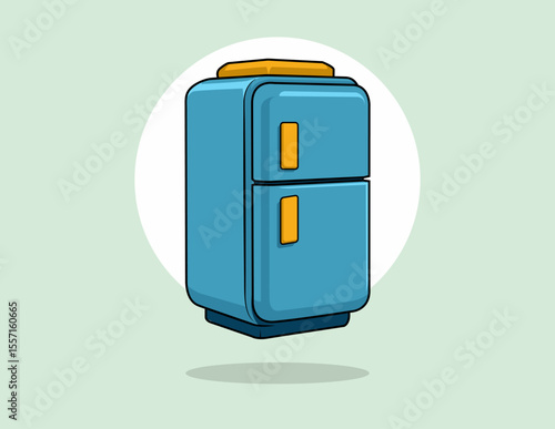 Cartoon Refrigerator Icon