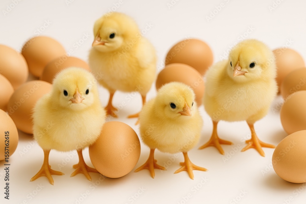 Humorous baby chick and eggs collection Humorous baby chick and eggs collection