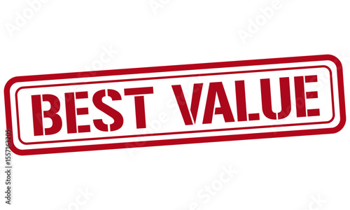 BEST VALUE red stamp text vector, rubber stamp