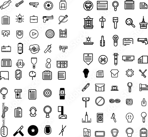crime icon criminal icon law enforcement icon theft icon robbery icon burglary icon assault icon fraud icon vandalism icon crime scene icon police icon detective icon investigation ic