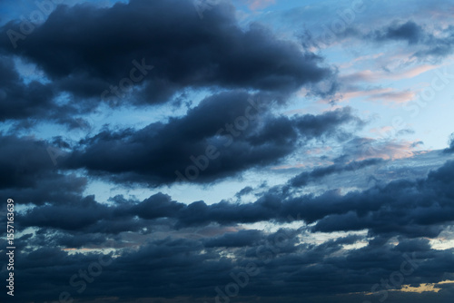 Fototapeta Naklejka Na Ścianę i Meble -  Sky with many dark storm clouds