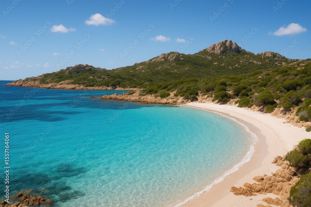Scenic View of the Spargi Island in the Maddalena Archipelago, Northern Italy Scenic View of the Spargi Island in the Maddalena Archipelago, Northern Italy