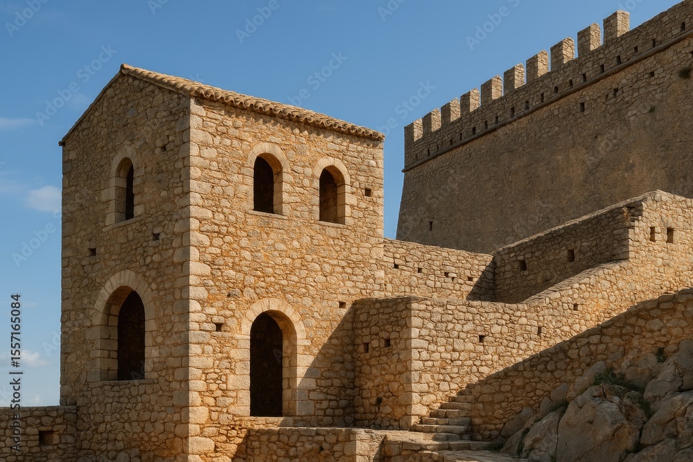 A section of the historic Palamidi fortress A section of the historic Palamidi fortress
