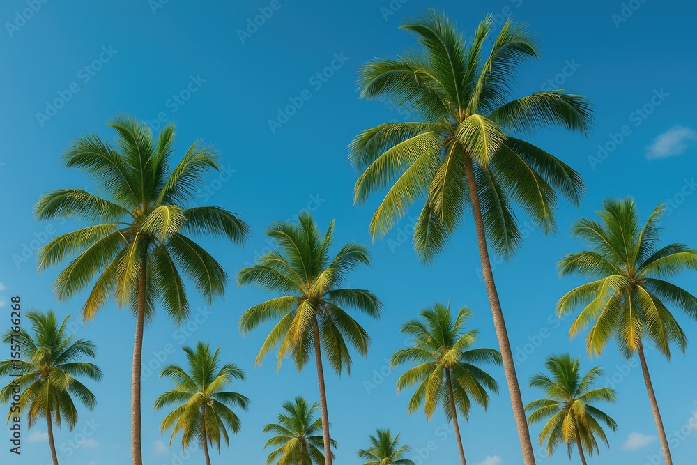 Fototapeta premium Tropical palm tree scenery