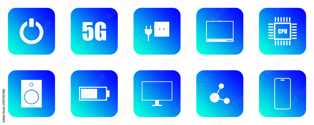 Technology Icons Set, Modern Technology Icons, Electronic Device Symbols Collection, Flat Digital Interface Icons on transparent background Technology Icons Set, Modern Technology Icons, Electronic Device Symbols Collection, Flat Digital Interface Icons on transparent background