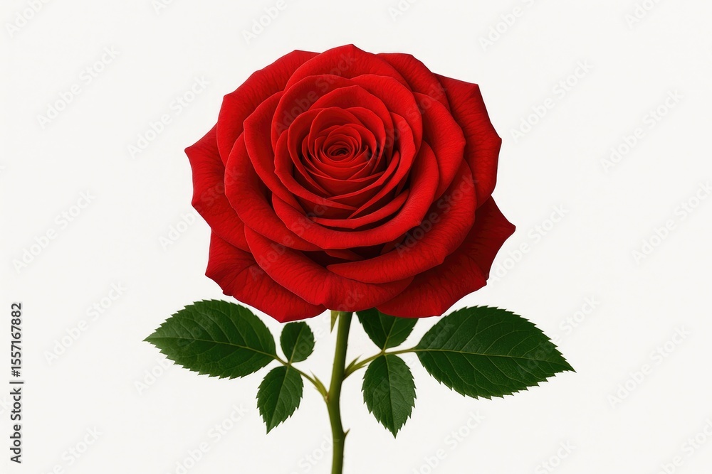 Fototapeta premium A single blossom against a plain white backdrop