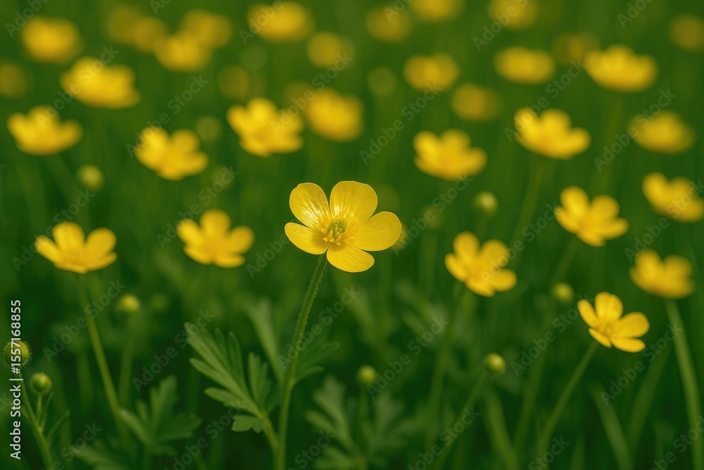 Fototapeta premium Climbing Ranunculus Flower Description
