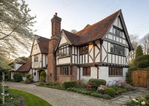 A traditional Tudor-style house