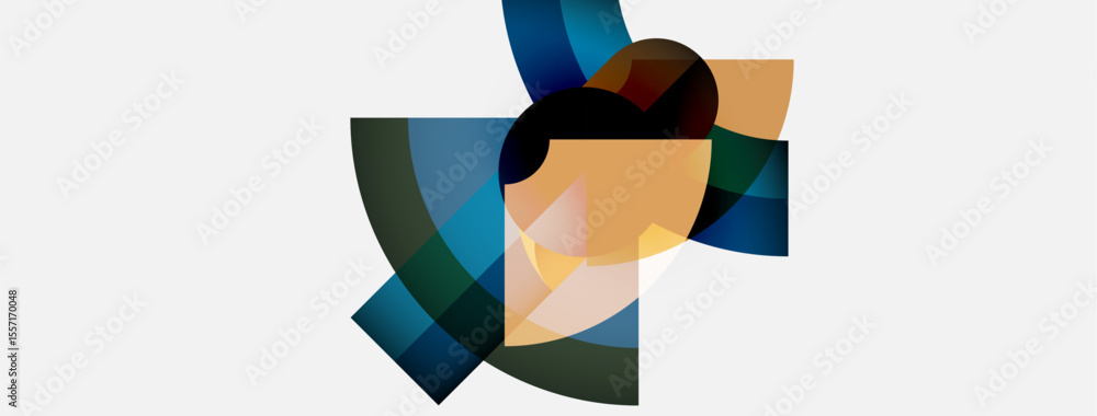 Abstract portrait using geometric shapes, blues, browns, yellows. Minimalist design with focus on form, color, composition. Modern art style. Abstract portrait using geometric shapes, blues, browns, yellows. Minimalist design with focus on form, color, composition. Modern art style.