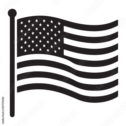 Soldiers raising flag on hill in historic silhouette scene