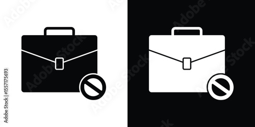 Unemployment icon. Black Silhouette. Graphic illustration.
