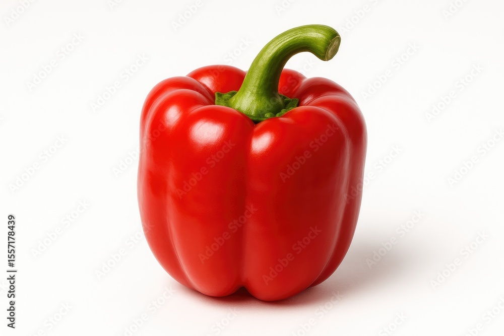 Fresh red bell pepper on a plain white background Fresh red bell pepper on a plain white background