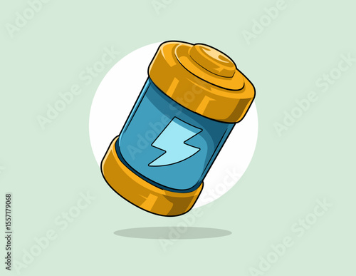 Cartoon Battery Power Icon