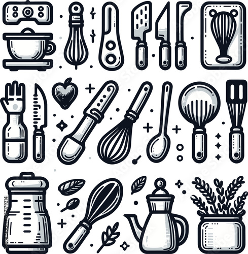 set of kitchen tools
