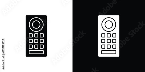 Intercom icon. Black Silhouette. Graphic illustration.