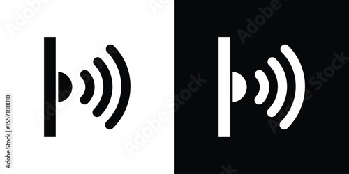 Infrared icon. Black Silhouette. Graphic illustration.