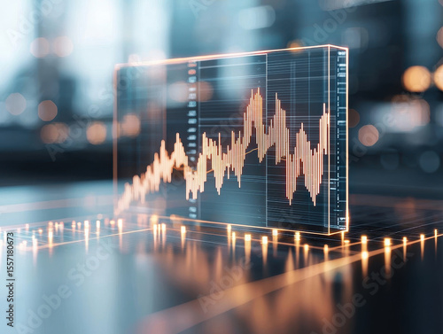 Financial chart data analysis business technology futuristic digital stock market investment abstract modern glowing economy analytics finance graph trading statistics information visualization