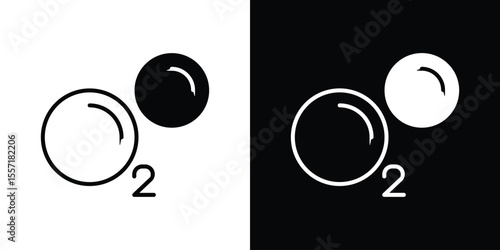 Oxygen O2 icon vector, Symbol, logo illustrations
