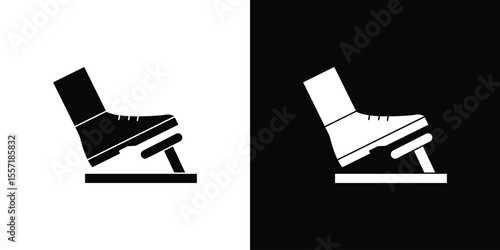 car pedal icon. Black Silhouette. Graphic illustration.