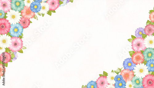 Elegant watercolor floral background with space personalized text and design