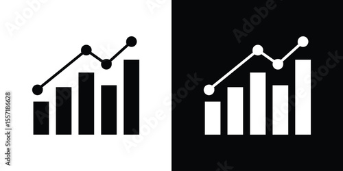 Benchmarking icon. Black Silhouette. Graphic illustration.