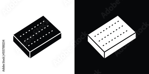Mattress icon. Black Silhouette. Graphic illustration.