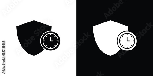 Long term icon. Black Silhouette. Graphic illustration.