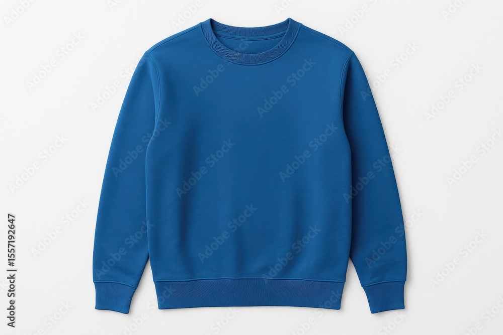 Light blue knitted jumper displayed on a plain white backdrop Light blue knitted jumper displayed on a plain white backdrop