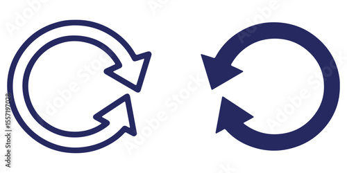 circle arrow icon set. refresh and reload icon set