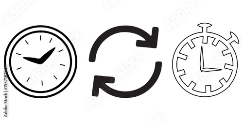 circle arrow icon set.circular arrow icon, refresh, reload arrow icon symbol sign. Blue Reload vector icon set. repeat vector. restart or reset sign. Repeat cycle symbol