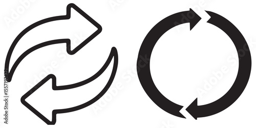 circle arrow icon set.circular arrow icon, refresh, reload arrow icon symbol sign. Blue Reload vector icon set. repeat vector. restart or reset sign. Repeat cycle symbol