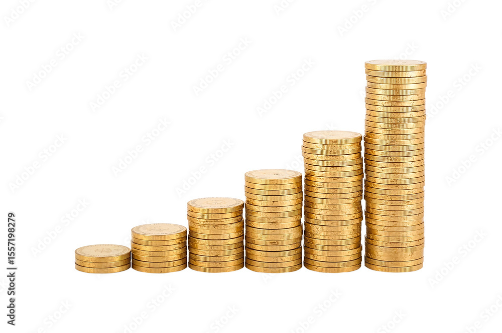 Coin stacks, financial growth money or investment, savings and wealth, increasing profit concept. Coin stacks, financial growth money or investment, savings and wealth, increasing profit concept.