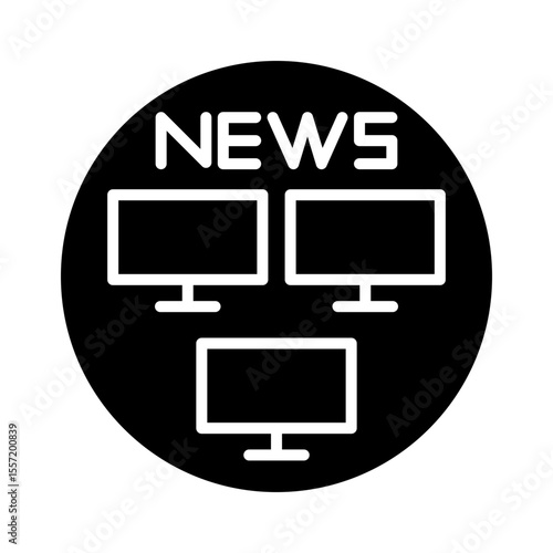 TV Newsroom Icon Design