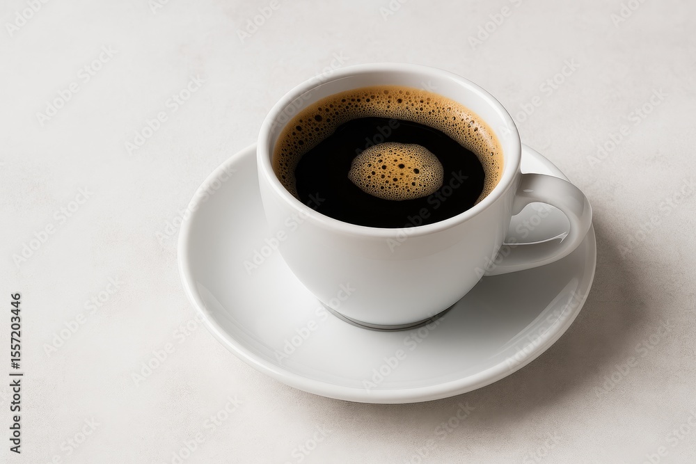 Fototapeta premium A coffee mug placed on a plain white surface