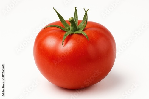 Wallpaper Mural Detailed shot of a single tomato against a plain white backdrop Torontodigital.ca