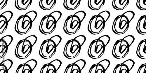 Hand-Drawn Circle Pattern: A seamless pattern of intertwined circles, each a testament to the artistry of hand-drawn design, offering a touch of organic charm and visual intrigue.