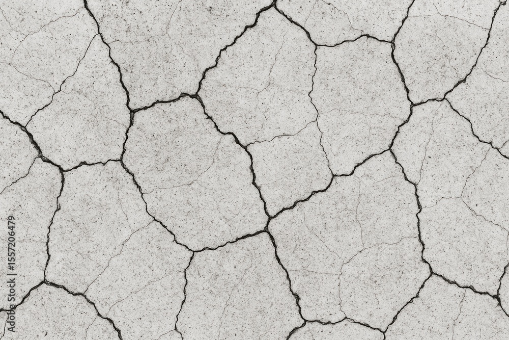 Fototapeta premium Fractures in the concrete surface