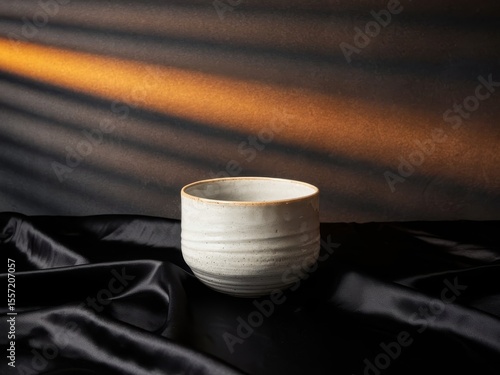 cup of coffee on a black background