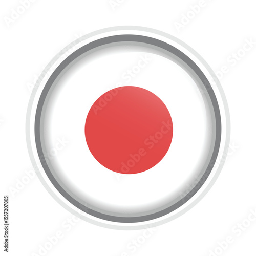 Japan Flag Pin Icon Glossy Round Japanese National Emblem Vector Free Download Japan Flag Pin Icon Glossy Round Japanese National Emblem Vector - GFXLoad