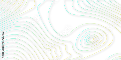 Topographic contour lines vector map seamless pattern vector. Abstract wavy line 3d paper cut white background with shadows. Abstract realistic papercut decoration textured with wavy layers.
