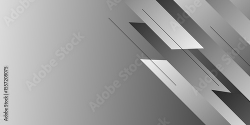 Abstract lines pattern technology on gray gradients background. Vector illustration abstract graphic design banner pattern background template. Modern gray abstract vector long banner background.