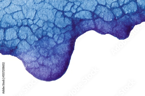 Cuadro en lienzo Blue watercolor pattern resembling icy fractals, invoking the ethereal spirit of