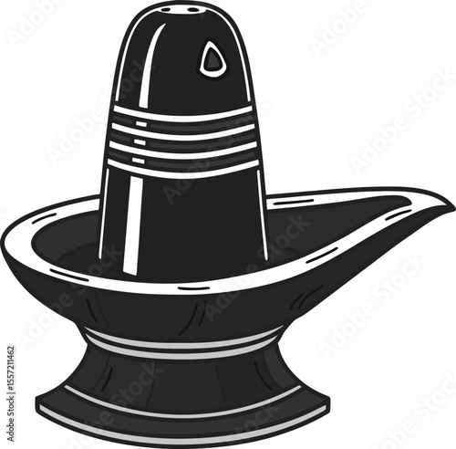 Stylized Lingam Illustration A Symbol of Hindu Divinity and Creation