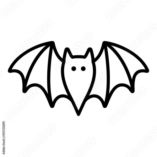 Bat icon, symbolizing flying nocturnal creatures often linked to caves and night-time environments.