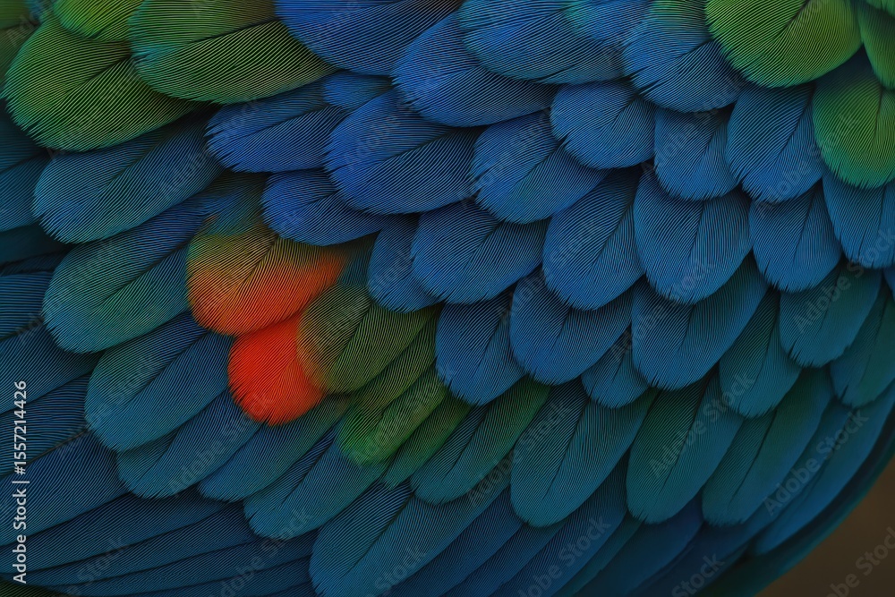 Fototapeta premium Vibrant plumage of rare avian species