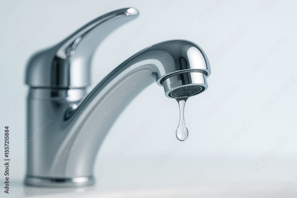 Tap and droplet of water Tap and droplet of water