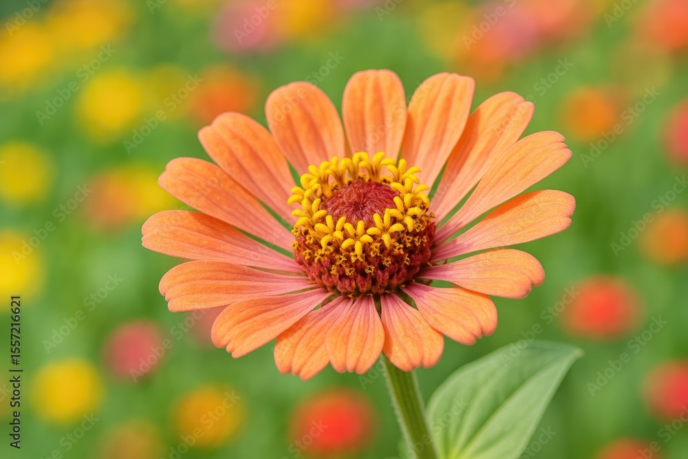 Vivid macro shot of a flower's intricate details against a vibrant backdrop Vivid macro shot of a flower's intricate details against a vibrant backdrop