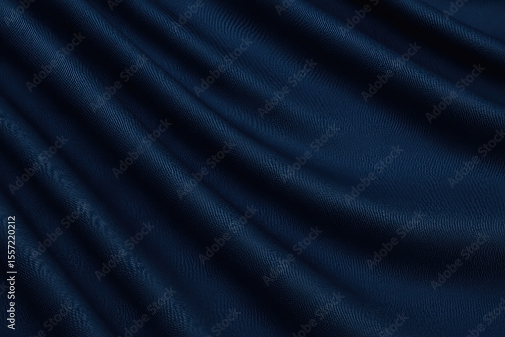 Obraz premium Close-up of dark blue textile with textured fabric surface