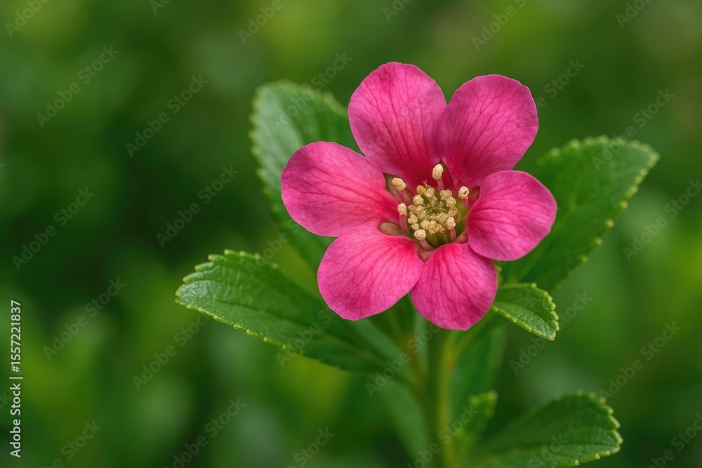 Fototapeta premium Close-up of a vibrant pink flower in full bloom