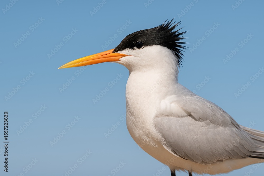 Fototapeta premium Adult Elegant Tern showcasing breeding plumage